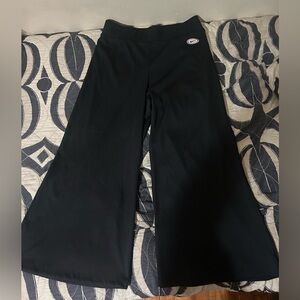 Nike Sportswear Womens Wide Leg Ribbed Crop Pants - Black - Large